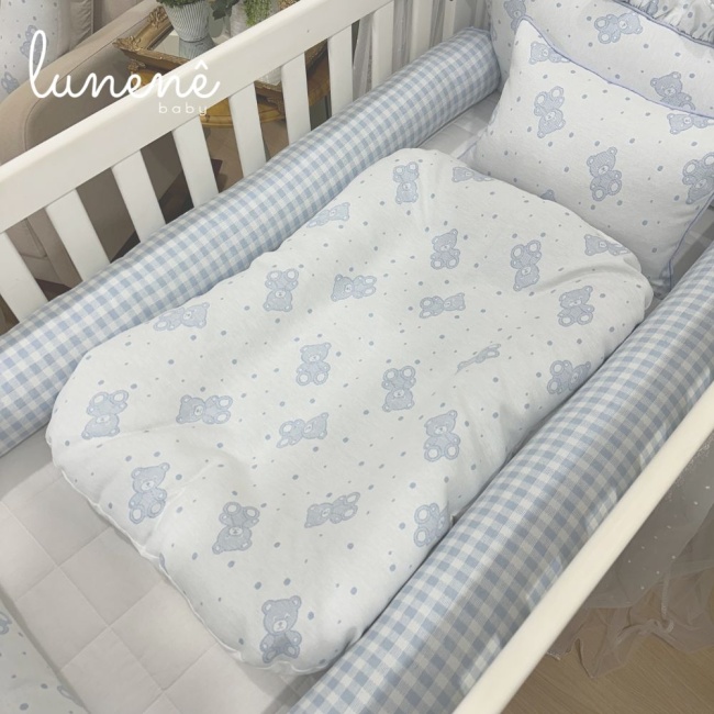 Cochilinho Baby 70 x 45 Ursinho Azul 160 Fios 4616