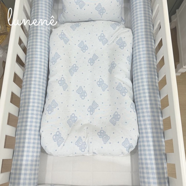 Cochilinho Baby 70 x 45 Ursinho Azul 160 Fios 4616