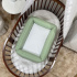 Colchonete Ninho Linho Baby Verde e Branco 200 Fios