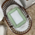Colchonete Ninho Linho Baby Verde e Branco 200 Fios