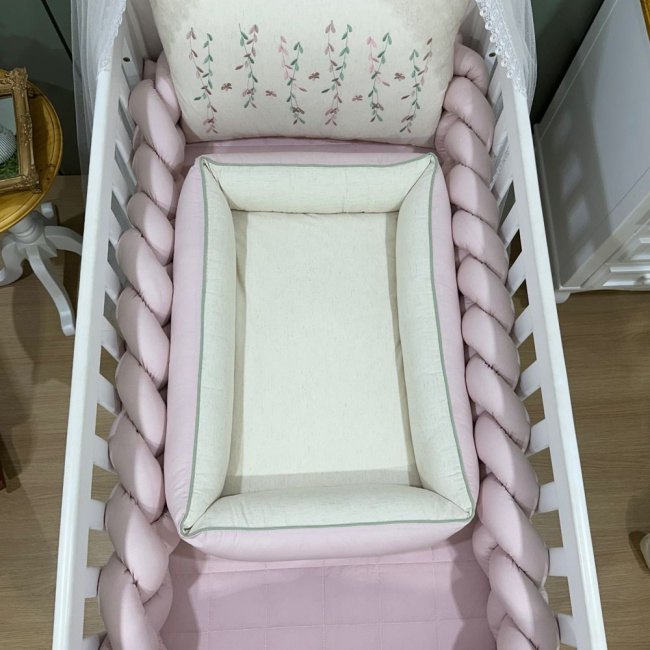 Colchonete Ninho Primavera Rose 200 Fios