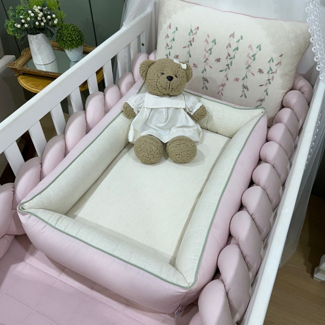 Colchonete Ninho Primavera Rose 200 Fios