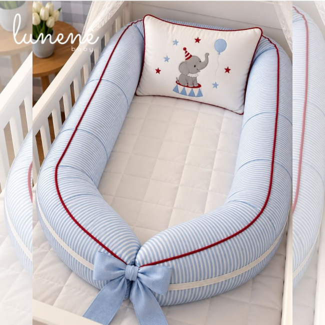 Quarto Circo do Elefantinho Enxoval de Bebê Menino 4696