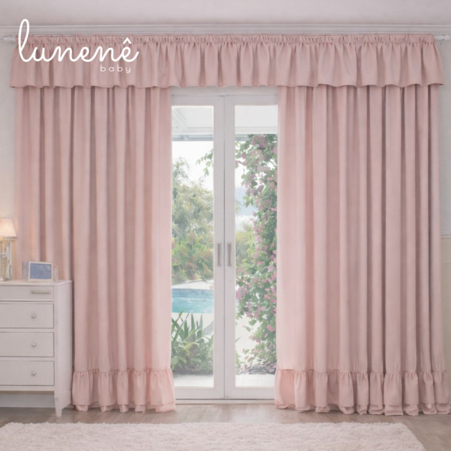 Cortina Colours Kids Micro Fibra Rose 2.30 Larg. X 2.45 Alt. 49031