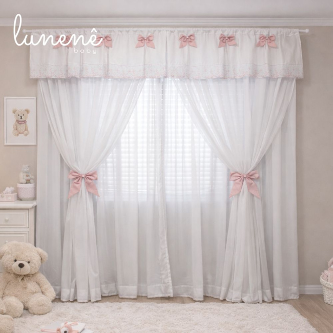 Cortina Renda Florida 2.00 Larg. X 2.45 Alt. 4361