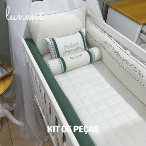 Enxoval de Berço Personalizado 05 Peças Lunenê Baby 9096