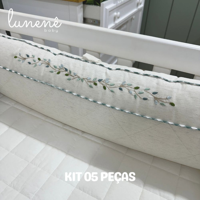 Enxoval de Berço Personalizado 05 Peças Lunenê Baby 9096