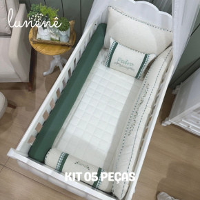 Enxoval de Berço Personalizado 05 Peças Lunenê Baby 9096