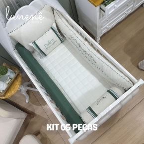 Enxoval de Berço Personalizado 05 Peças Lunenê Baby 9096