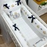Enxoval de Berço 05 Peças Personalizado Coroinha Marinho 160 Fios 4633