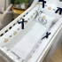 Enxoval de Berço 05 Peças Personalizado Coroinha Marinho 160 Fios 4633
