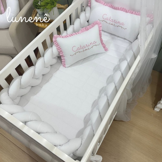 Enxoval de Berço 06 Peças Florzinha 160 Fios 4619