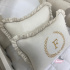 Kit Berço 100% Algodão 200 Fios Personalizado 08 Peças Leonardo Baby Branco Linho e Fendi