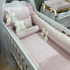 Enxoval de Berço 08 Peças Babadinho Baby Rose 200 Fios 2946