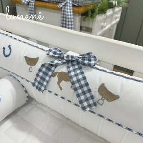Enxoval de Berço Personalizado 08 Peças Cavalinho 200 Fios 4573