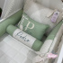 Enxoval de Berço Personalizado 08 Peças Lunenê Baby Linho e Verde 9031