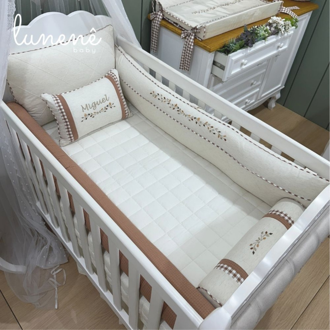 Enxoval de Berço 08 Peças Lunenê Baby 9098