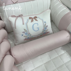 Enxoval de Berço Personalizado 08 Peças Brasão 400 Fios 4582