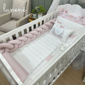 Enxoval de Berço Personalizado 08 Peças Brasão 400 Fios 4582