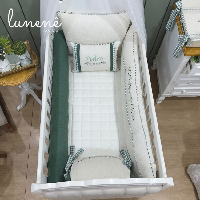 Enxoval de Berço 08 Peças Lunenê Baby 9096