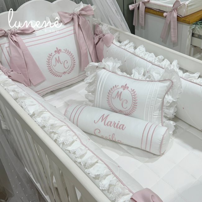 Enxoval de Berço 08 Peças Lunenê Baby Premium 400 Fios 4557