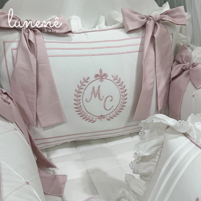 Enxoval de Berço 08 Peças Lunenê Baby Premium 400 Fios 4557