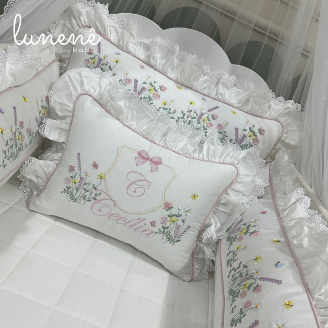 Enxoval de Berço 08 Peças Lunenê Baby Premium 400 Fios 4558