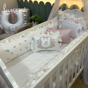 Enxoval de Berço 08 Peças Lunenê Baby Premium 400 Fios 4564