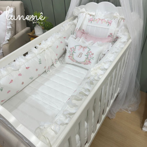 Enxoval de Berço Personalizado 08 Peças Premium 400 Fios 4564