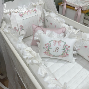 Enxoval de Berço Personalizado 08 Peças Premium 400 Fios 4564