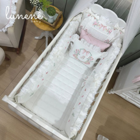 Enxoval de Berço Personalizado 08 Peças Premium 400 Fios 4564