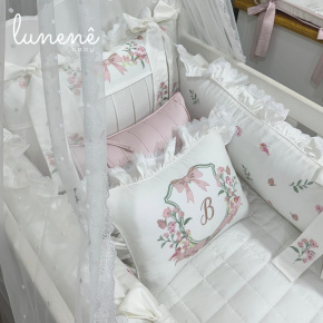 Enxoval de Berço Personalizado 08 Peças Premium 400 Fios 4564