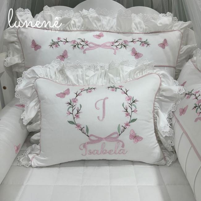 Enxoval de Berço 08 Peças Lunenê Baby Premium 400 Fios 4565