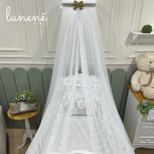 Enxoval de Berço 08 Peças Lunenê Baby Premium 400 Fios 4565