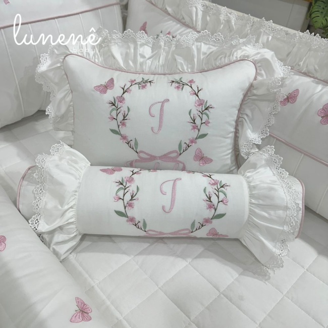 Enxoval de Berço 08 Peças Lunenê Baby Premium 400 Fios 4565