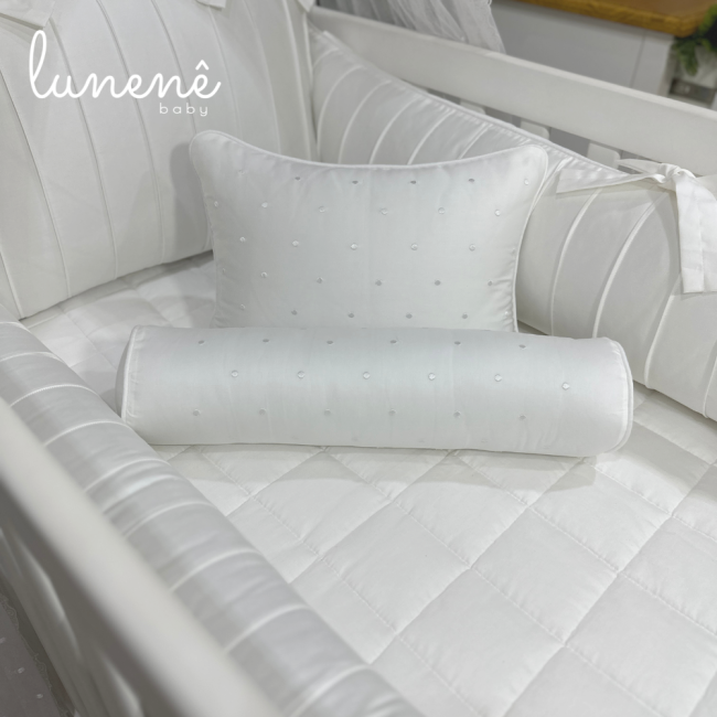 Enxoval de Berço 08 Peças Lunenê Baby White 400 Fios 9092