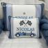 Kit Berço 100% Algodão 200 Fios Personalizado 08 Peças Azul Royal 4636