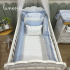 Enxoval de Berço 08 Peças Personalizado Doce Jardim Azul 200 Fios 4600