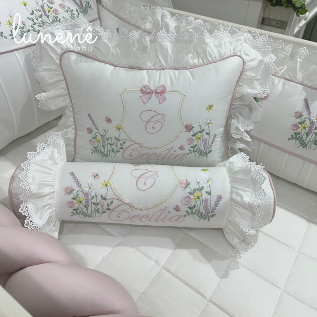 Enxoval de Berço 08 Peças Premium 400 Fios 4558