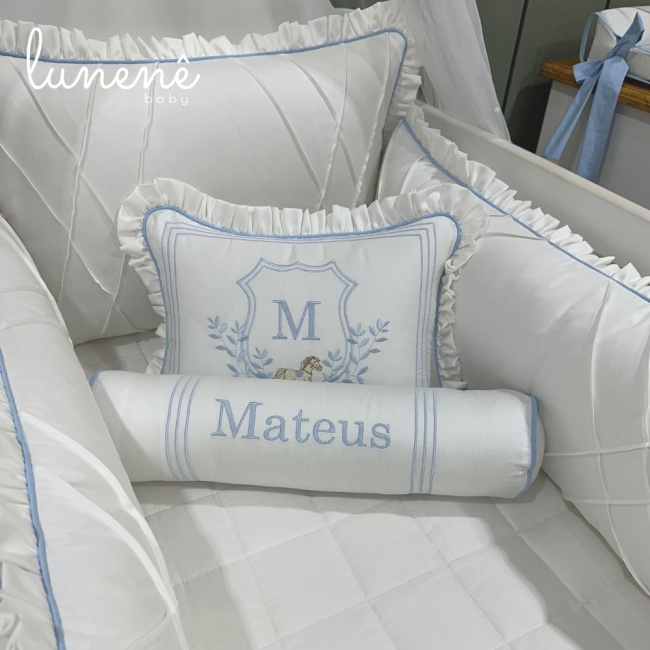 Enxoval de Berço 08 Peças Premium 400 Fios 4562