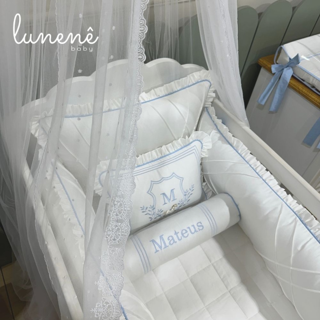 Enxoval de Berço 08 Peças Premium 400 Fios 4562