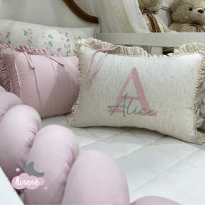 Enxoval de Berço Personalizado 08 Peças Ramo de Flores Personale 200 Fios 9028