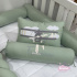 Enxoval de Berço 09 Peças Basic Baby Aviador Branco e Malva 200 Fios