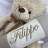Enxoval de Berço Personalizado  09 Peças Gabriel Baby Palha e Fendi 200 Fios