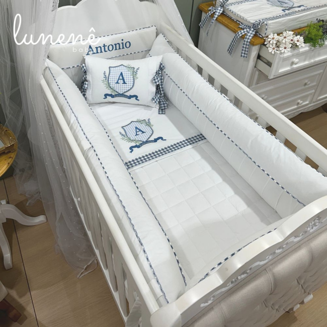 Enxoval de Berço 09 Peças Personale Baby Brasão 4586