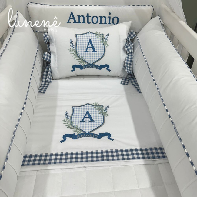 Enxoval de Berço 09 Peças Personale Baby Brasão 4586