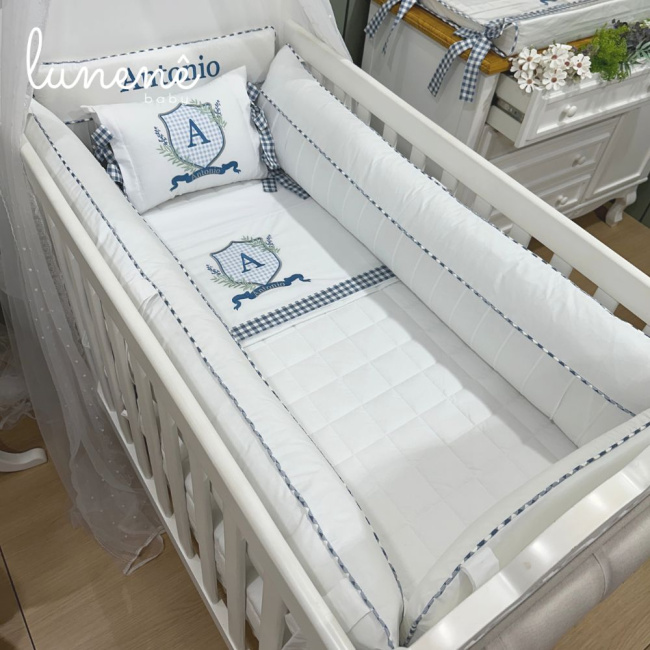 Enxoval de Berço 09 Peças Personale Baby Brasão 4586