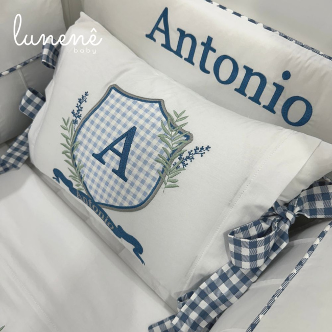 Enxoval de Berço 09 Peças Personale Baby Brasão 4586