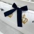 Enxoval de Berço 09 Peças Personalizado Coroinha Marinho 160 Fios 4633