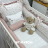 Enxoval de Berço Personalizado 05 Peças Floral Mariana 200 Fios 4570